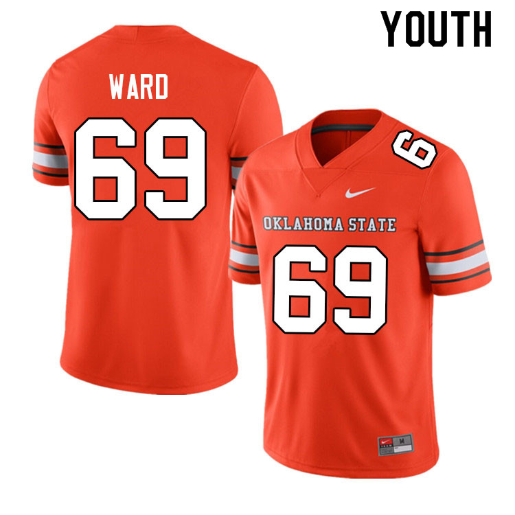 Youth #69 Logan Ward Oklahoma State Cowboys College Football Jerseys Sale-Alternate - Click Image to Close